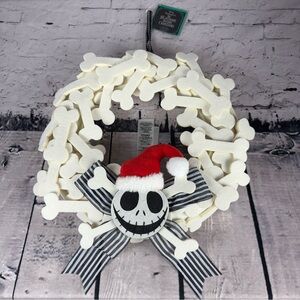 Disney Parks Wreath Nightmare Before Christmas Bones Jack Skellington